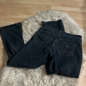 Riders By Lee Vintage Dark Rinse Stone Embellished Jeans 8P